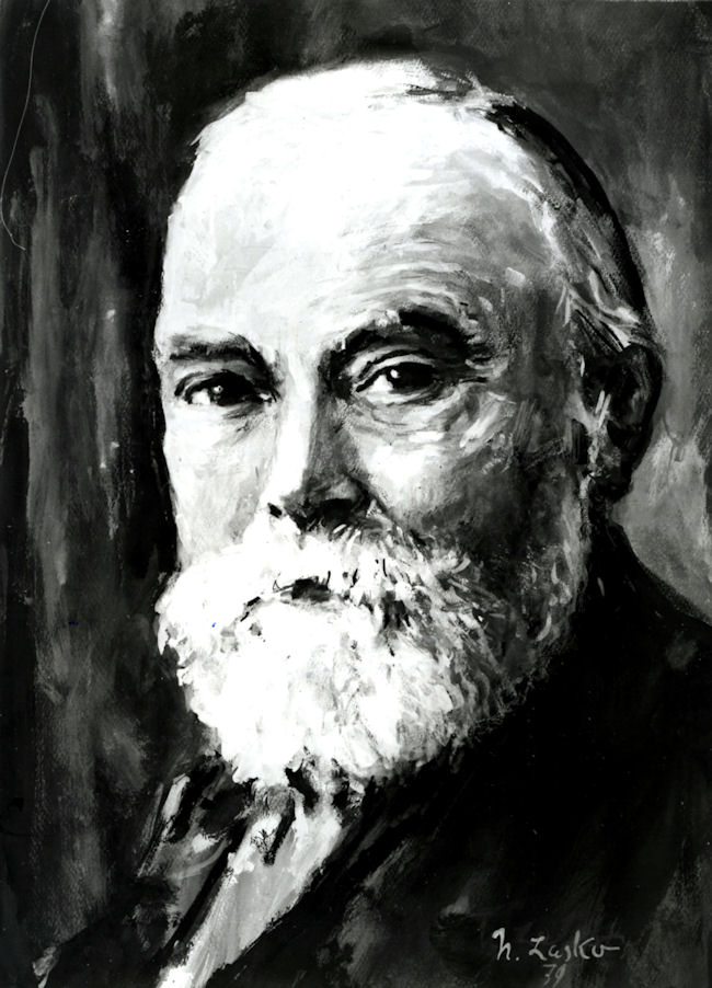 Gottlob Frege, 1979, Mischtechnik 61 x 44 cm, Kunsthistorisches Seminar und Kustodie, History of Art Department at the University of Jena